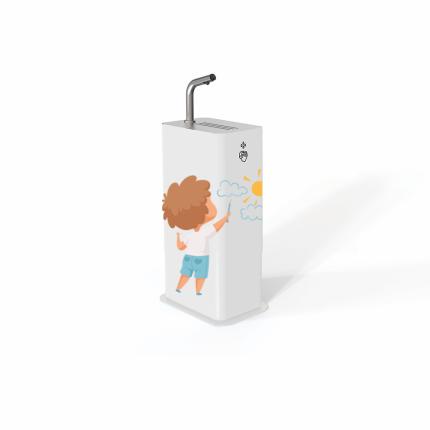 3492-DAN DRYER COLUMN Junior, desinfektionssøjle, hvid, med adapter